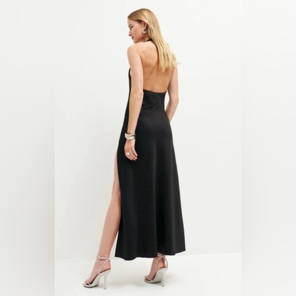 NWT Reformation Meral Satin Hatler Dress in XL - Picture 2 of 10